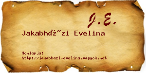 Jakabházi Evelina névjegykártya